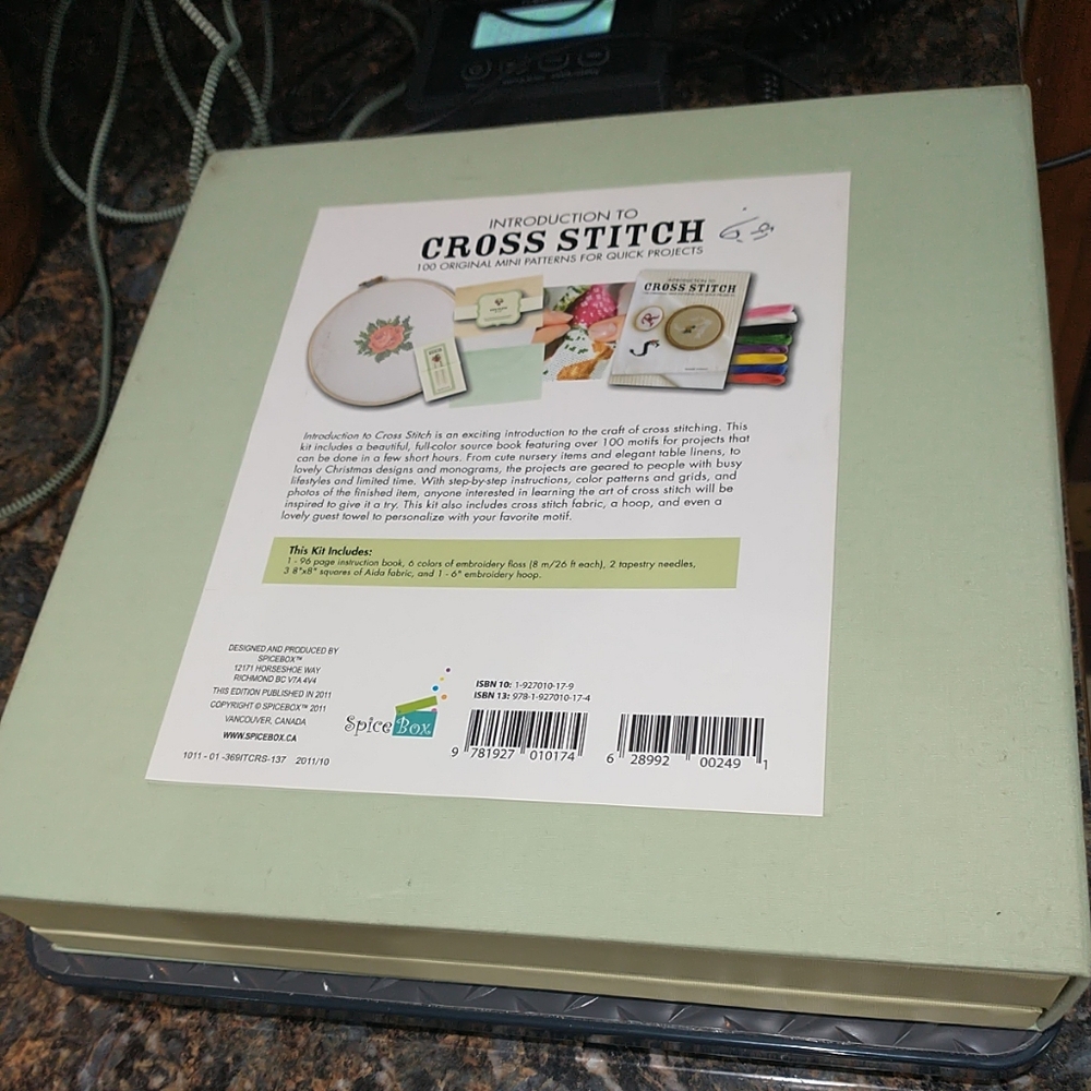 NEW Spice Box Introduction Crossstitch Kit, Book, Needles, Threads & Hoop - Picture 2 of 5